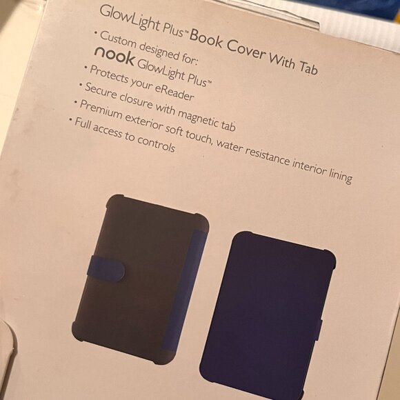 Barnes & Noble Nook GlowLight Plus Cover with Tab Book Club Design (k/x) NEW - Picture 9 of 14
